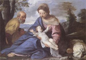 Simone Cantarini,Called Il Pesarese Rest on the Flight into Egypt (mk05)